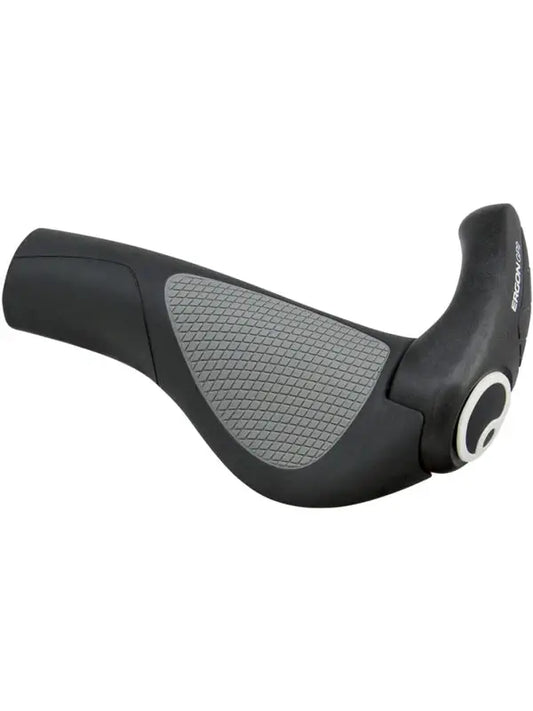 GP2-L STANDARD MTB/HYBRID HANDLEBAR GRIPS W/MINI BAR END BLACK LARGE