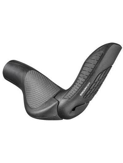 Ergon GP4-L STANDARD MTB/HYBRID HANDLEBAR GRIPS W/FLAT BAR END BLACK LARGE