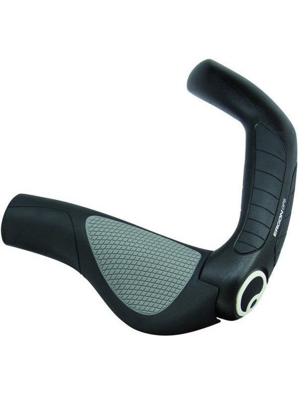Ergon GP5-L STANDARD MTB/HYBRID HANDLEBAR GRIPS W/LONG BAR END BLACK LARGE