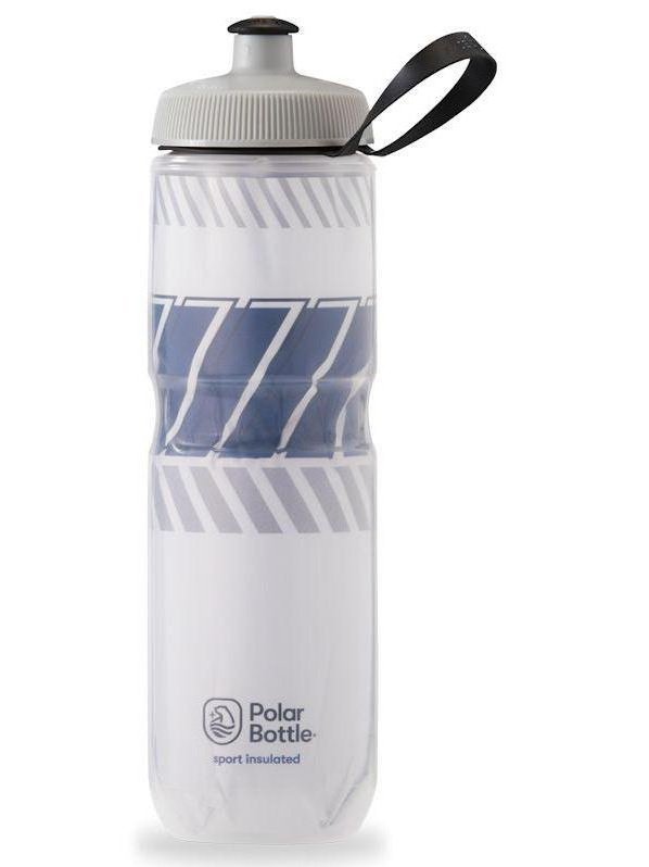 Polar Bottle 24oz SPORT TEMPO INSULATED BOTTLE WHITE/NIGHT NAVY