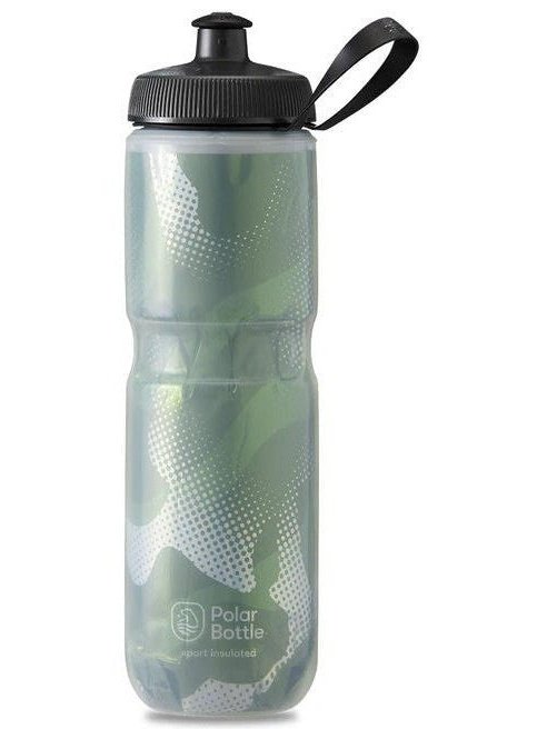 Polar Bottle 24oz SPORT CONTENDER INSULATED BOTTLE OLIVE/SILVER