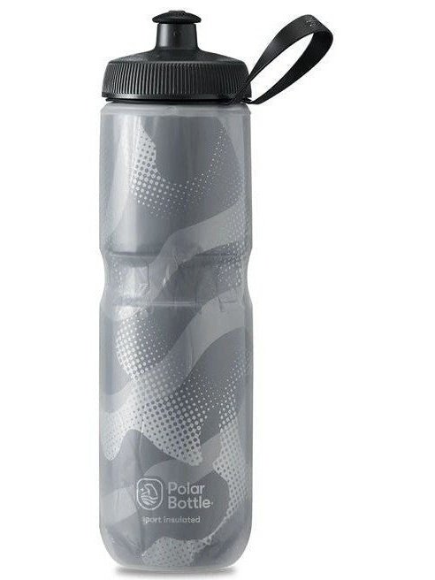 Polar Bottle 24oz SPORT CONTENDER INSULATED BOTTLE CHARCOAL/SILVER