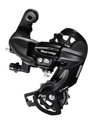 Shimano Tourney RD-TY300-SGS Rear Derailleur - 6,7 Speed, Long Cage, Black, Shimano Rear Direct Mount