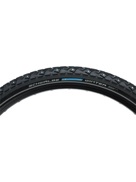 Schwalbe Marathon Winter Plus Tire - 26 x 1.75, Clincher, Wire, Black, SmartGuard, Winter
