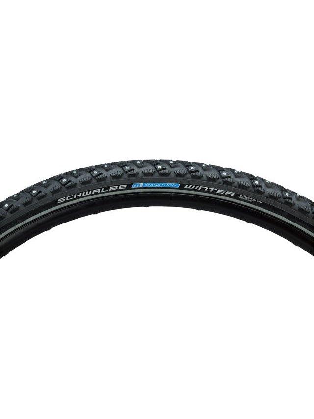 Schwalbe Marathon Winter Plus Tire - 700 x 40, Clincher, Wire, Black/Reflective, Performance Line, 240 Steel Studs