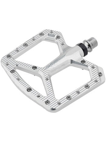 Wolf Tooth Ripsaw Aluminum Pedals - Platform, Aluminum, 9/16", Black, Raw Silver