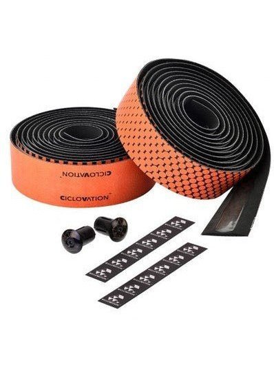 Ciclovation LEATHER TOUCH-FUSION HB TAPE ORANGE TO BLK