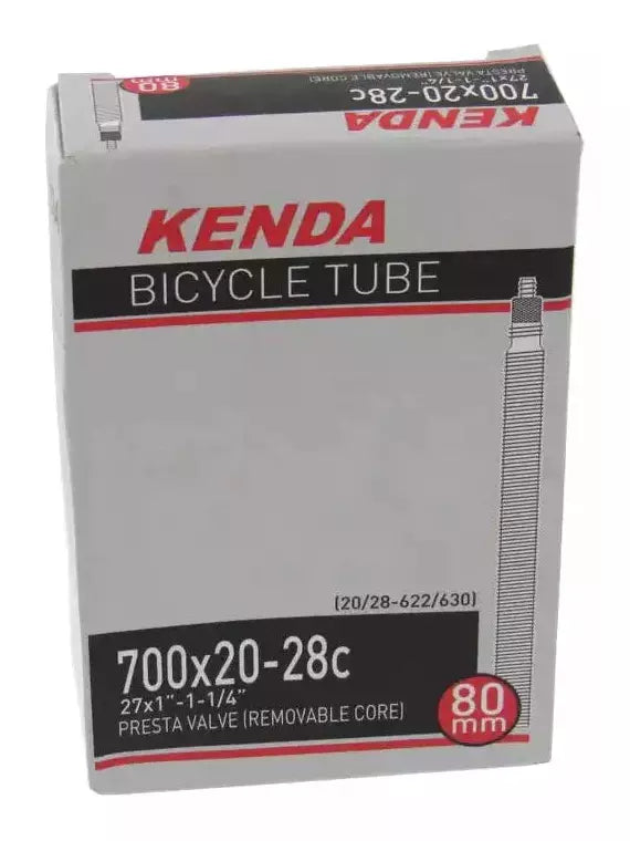Kenda 700x20/28c 20/28-622/630 REMOVABLE VALVE P/V 80mm THREADED TUBE