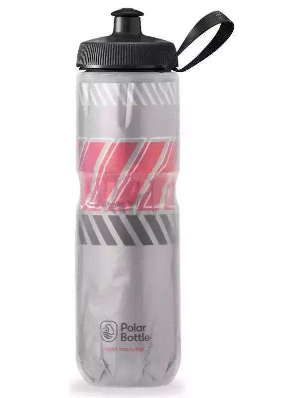 24oz SPORT TEMPO INSULATED BOTTLE SILVER/RACING RED