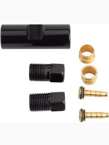 TRP Disc Brake Small Parts - Coupler, Compression Ferrules, Brass Inserts with O-Ring, and Hose Retainer