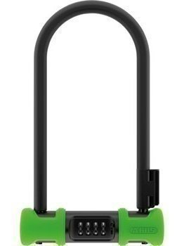 ABUS Ultra 410 U-Lock - 4.3x9", Combination, Green, Includes bracket