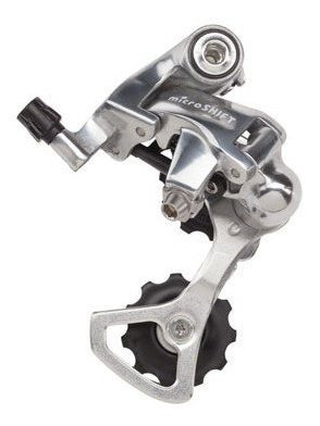 microSHIFT R10 Rear Derailleur - 10 Speed, Short Cage, Silver