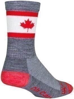 SockGuy Oh Canada Wool Socks - 6 inch, Gray/Red/White