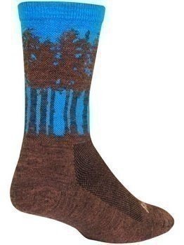 SockGuy Treeline Wool Socks - 6 inch, Brown/Blue