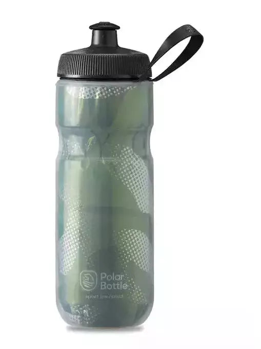 Polar Bottle Sport Insulated, Contender Olive/Silver 20oz