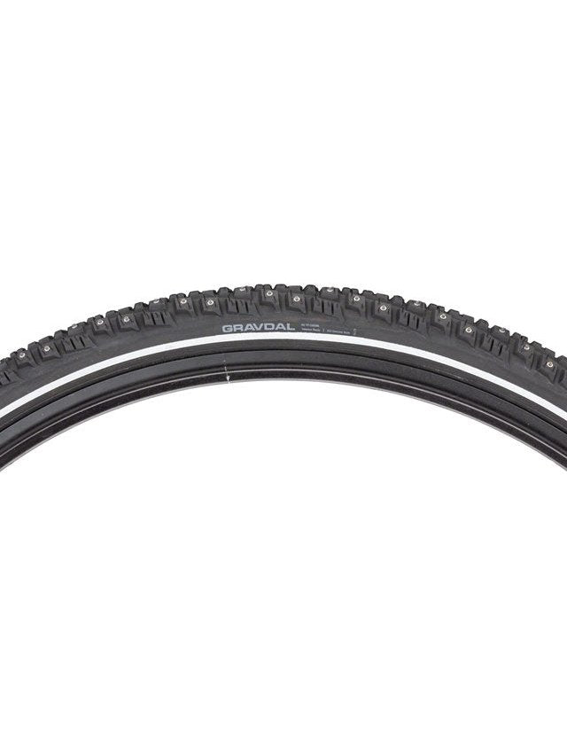 45NRTH Gravdal Tire - 700 x 38, Tubeless, Folding, Black, 60tpi, 252 Concave Carbide Studs