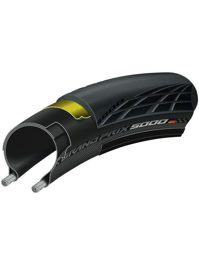 Continental Grand Prix 5000 Tire - 700 x 25, Clincher, Folding, Black, 330tpi